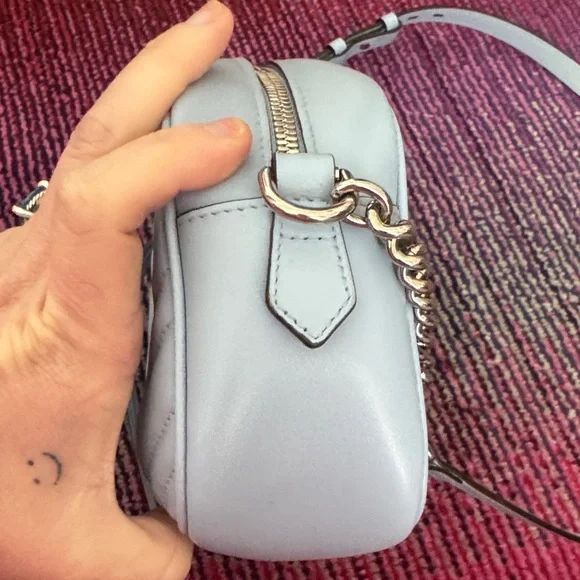 Gucci Sky Blue Chevron Crossbody Bag - Picture 5 of 11